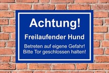 Schild achtung freilaufender gebraucht kaufen  Heidenrod