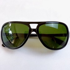 Usado, Óculos de sol Ray-Ban RB4162 aviador piloto 59-15 armação preta polarizada lente verde comprar usado  Enviando para Brazil