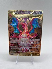 Charizard gold metallkarte gebraucht kaufen  Waiblingen