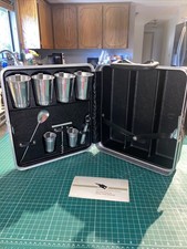 Usado, Vintage Platt Portátil Viagem Bar Kit de Coquetel Bartender Conjunto de Bebidas COM CHAVE comprar usado  Enviando para Brazil