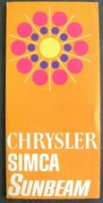 Brochure simca chrysler d'occasion  France