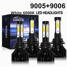Kit de faróis de LED 4 lados 9005 9006 lâmpadas 6000K feixe alto/baixo combo branco frio comprar usado  Enviando para Brazil