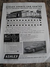 ASHLEY SPORTS CAR CENTER LAMINATES LTD 1961 ANÚNCIO ARQUIVO A4 40 comprar usado  Enviando para Brazil