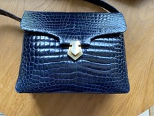 Krokodilleder tasche blau gebraucht kaufen  Oberhausen