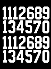 Helmet numbers decals for sale  Los Angeles