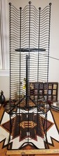 Usado, 37" sala de arame de metal preto cinza 114 CD organização de armazenamento rack torre suporte comprar usado  Enviando para Brazil