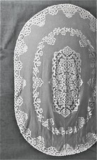 Toalha de mesa de renda branca artística 60" X 84" oval sala de jantar cozinha casamento comprar usado  Enviando para Brazil