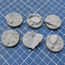 10x 32mm bases terrestres baldios detalhadas, mesa, miniaturas, wargaming comprar usado  Enviando para Brazil