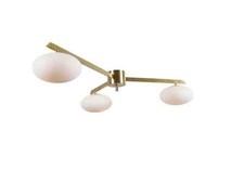 Usado, Luminária de teto vintage estilo Lelli meados do século latão italiano montagem embutida comprar usado  Enviando para Brazil