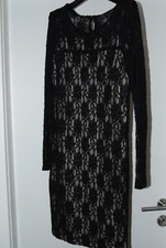 Kleid schwarz spitze gebraucht kaufen  Hillscheid