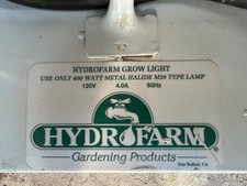 Hydrofarm grow light for sale  Media