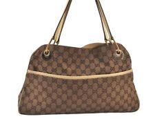 Auténtico Bolso de Mano GUCCI Eclipse GG Lona Cuero 121023 Marrón Chatarra 6462L segunda mano  Embacar hacia Argentina