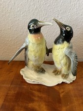 ENS Porcelana Porcelanowa figurka Pingwiny Duża kolorowa obsadzona Doskonały stan na sprzedaż  Wysyłka do Poland