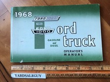 Manual do operador original Ford 1968 gasolina e diesel caminhão grande F500 Thru F1000 fabricante de equipamento original comprar usado  Enviando para Brazil
