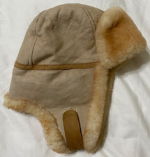 Usado, Boné Australian Sheepskin Sherpa marrom aba de orelha tamanho médio alça falha 22,5" comprar usado  Enviando para Brazil