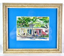 Watercolor blue caribe for sale  Vallonia