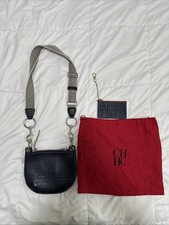 Autêntica bolsa de ombro de couro Carolina Herrera (Excelente estado, bolsa de pó) comprar usado  Enviando para Brazil