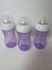 Mamadeiras roxas naturais Philips Avent 3 unidades completas 9 oz, usado comprar usado  Enviando para Brazil