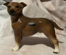 Estatueta de cachorro vintage Coopercraft cerâmica inglesa Staffordshire Bull Terrier, usado comprar usado  Enviando para Brazil