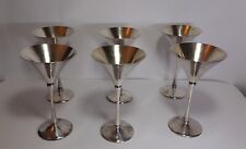 Rari 6 Calici Vintage Silver Plated DI CRISTOFALO Dorati Vermeil Coppa Martini comprar usado  Enviando para Brazil