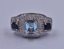 Eleganter ring aquamarin gebraucht kaufen  München
