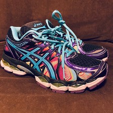 ASICS GEL NIMBUS 16 TAMANHO 8.5 FEMININO EUR 40 CM 25.5 caleidoscópio colorway RARO comprar usado  Enviando para Brazil