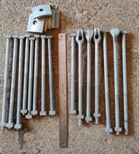Lote de 14 porcas de cabeça quadrada de poste de linha galvanizada por imersão a quente 5/8" de diâmetro. comprar usado  Enviando para Brazil