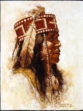 Howard Terpning Mescalero Apache giclée sobre tela comprar usado  Enviando para Brazil