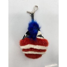 Autêntico FENDI Monster Bugs Bolsa de Pele Charme Chaveiro Chaveiro Azul Branco Vermelho comprar usado  Enviando para Brazil
