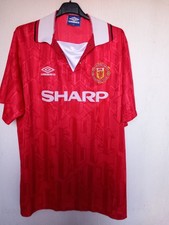 Usado, MANCHESTER UNITED MAGLIA CALCIO 1992-1994 SHARP SHIRT JERSEY CAMISETA UMBRO... comprar usado  Enviando para Brazil