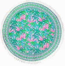 Toalha de praia Lilly Pulitzer tropical oversized 60” microfibra redonda família em excelente estado usado! comprar usado  Enviando para Brazil