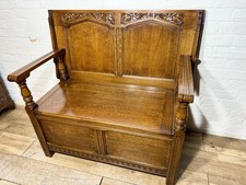 Antique oak monks for sale  BOURNEMOUTH