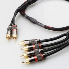Adaptador RCA banhado a ouro plugue divisor cabo de extensão hifi 2 macho para 4 macho RCA comprar usado  Enviando para Brazil