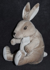 🍀Doudou Lapin IKEA Gosig Beige Sable Blanc Assis Yeux Brodés Peluche TTBE na sprzedaż  Wysyłka do Poland