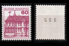 BuS  60 Pf 1028 R AF (Alte Fluoreszenz) ROLLENMARKE Nr. 335 POSTFRISCH, usado comprar usado  Enviando para Brazil
