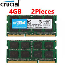 Kit Crucial 8GB 2 x 4GB DDR3 1333 MHz PC3-10600 Laptop RAM Memória Sodimm 1.5V comprar usado  Enviando para Brazil