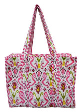 Bolsa tote indiana acolchoada feita à mão bloco de algodão bolsa de compras de ombro grande feminina comprar usado  Enviando para Brazil