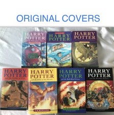 Conjunto completo de livros Harry Potter 1-7 capa dura PB primeira edição capas originais DJ comprar usado  Enviando para Brazil