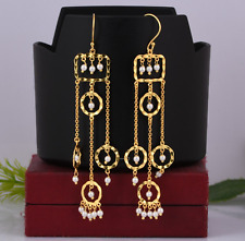 Brincos pendurados de designer de pedras preciosas folheados a ouro 18K joias da moda feminina comprar usado  Enviando para Brazil