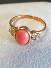 Anello oro corallo usato  Oleggio