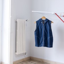 Gilet jeans blu usato  Milano