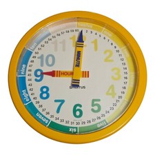 Relógio de parede Spartus Crayola lápis 10" quartzo aprendizagem sala de aula infantil vintage 1986 comprar usado  Enviando para Brazil