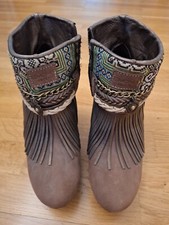 Boho stiefelette braun gebraucht kaufen  Hannover