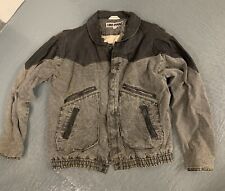 Jaqueta jeans de couro vintage Land Rover com muitos bolsos! comprar usado  Enviando para Brazil