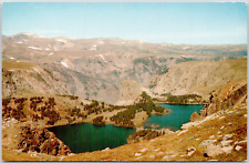 Cartão postal vintage Twin Lakes Red Lodge Scenic Route Cooke Silver Gate Montana EUA, usado comprar usado  Enviando para Brazil