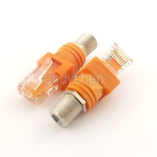 Conectores adaptador acoplador RJ45 para RF cano coaxial macho 2 peças F fêmea para RJ45 macho comprar usado  Enviando para Brazil