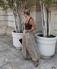 ZARA NOWE Z METKĄ 129 $ DAMSKIE SS25 ZW COLLECTION KWIATOWE SPODNIE BALONOWE WIELOKOLOROWE 3285/007 na sprzedaż  Wysyłka do Poland