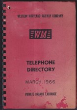 Diretório telefônico Western Maryand Railway março 1966 troca de filial privada comprar usado  Enviando para Brazil