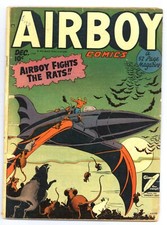 Capa Zolnerowich Airboy Comics V5#11 (G+)! Tolo voador! PILHA! 1948 Hillman f557 comprar usado  Enviando para Brazil