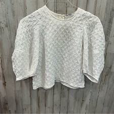 Blusa Zara texturizada cropped manga balão branca tamanho grande comprar usado  Enviando para Brazil